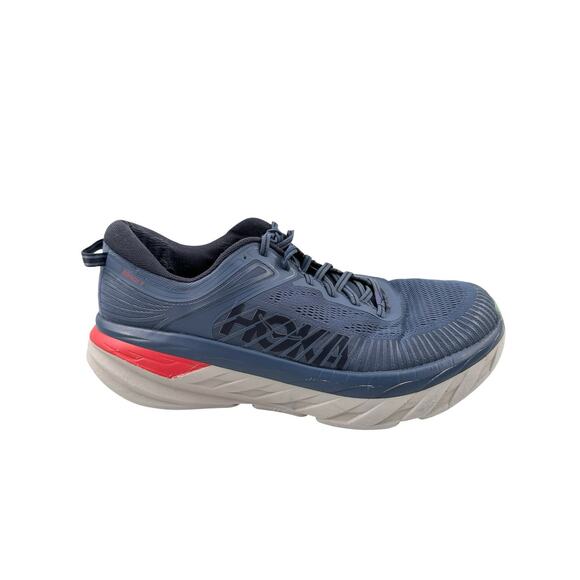 Hoka One One Bondi 7 Mens Size 12.5 Blue Grey Shoes Sneakers 1110518-RTOS main image 13